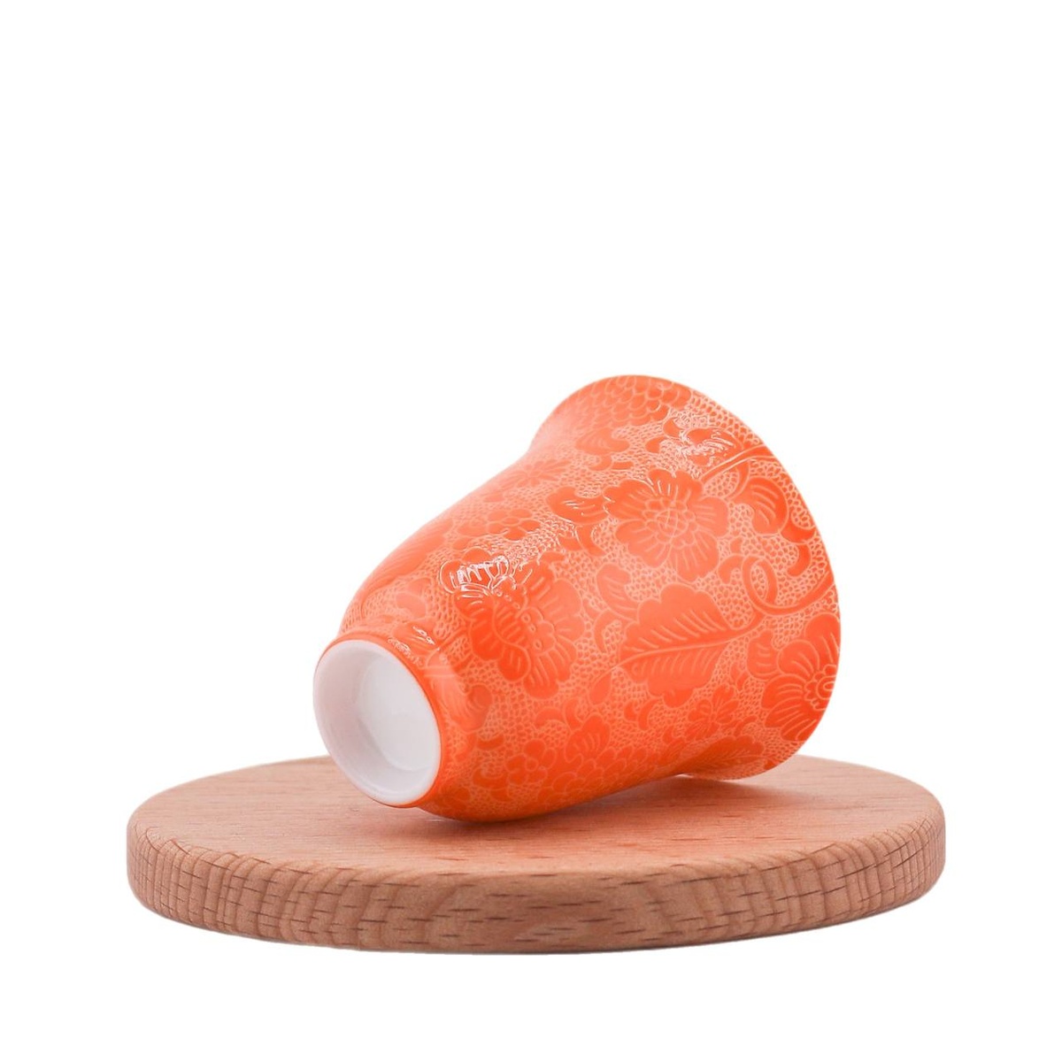 Чашка "Цветущий балдахин" оранжевая, Цзиндэчжэнь, 40 мл