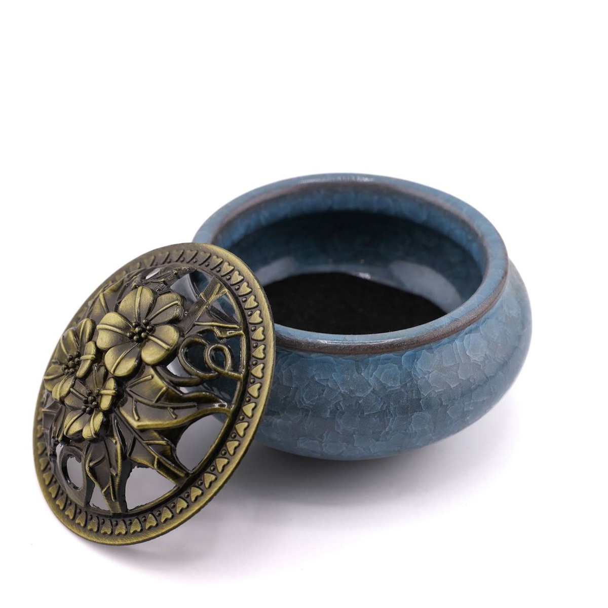 Курильница "Кракле" синяя