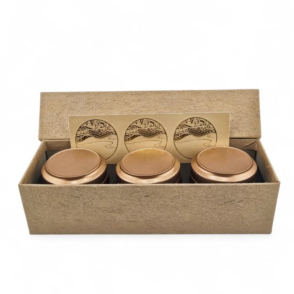 Набор "Три чайницы", бежевая коробка