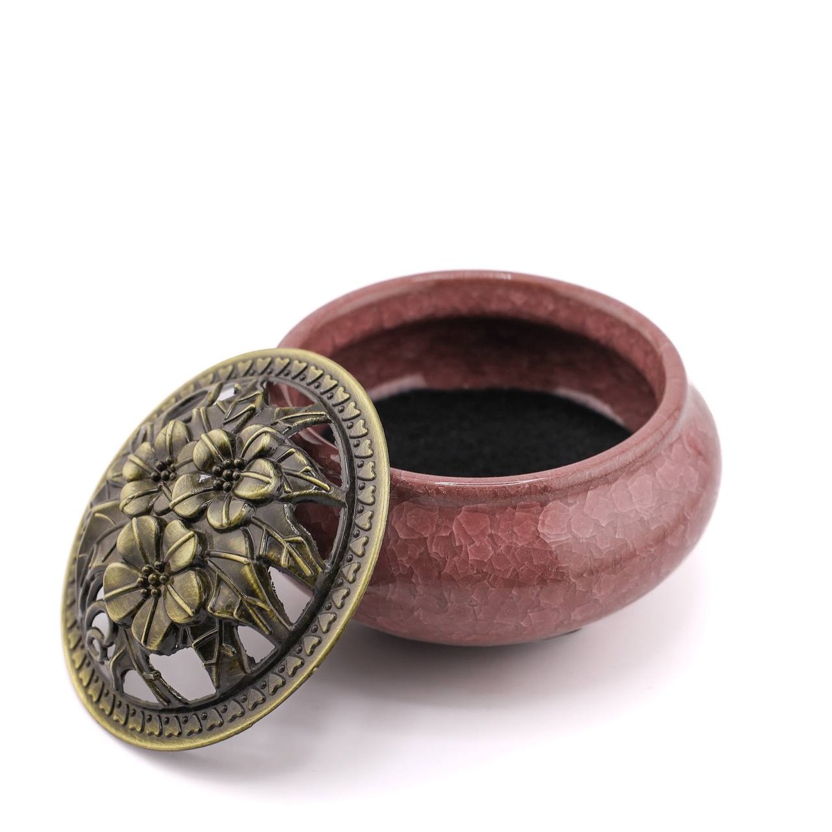 Курильница "Кракле" фиолетовая