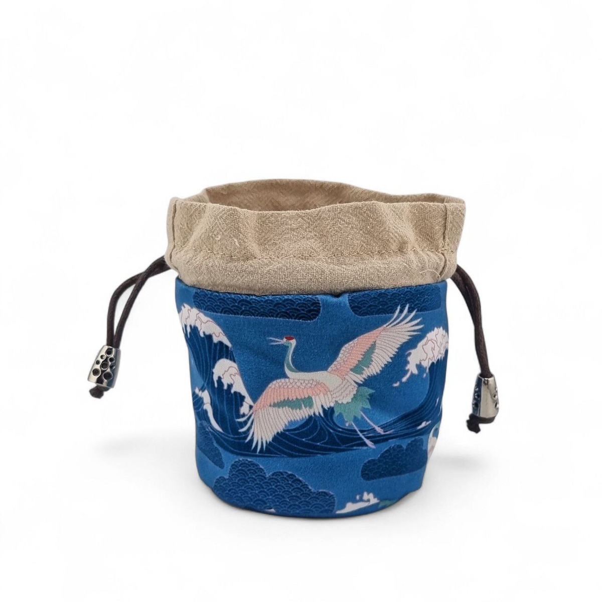 Мешочек "Танец журавлей", синий