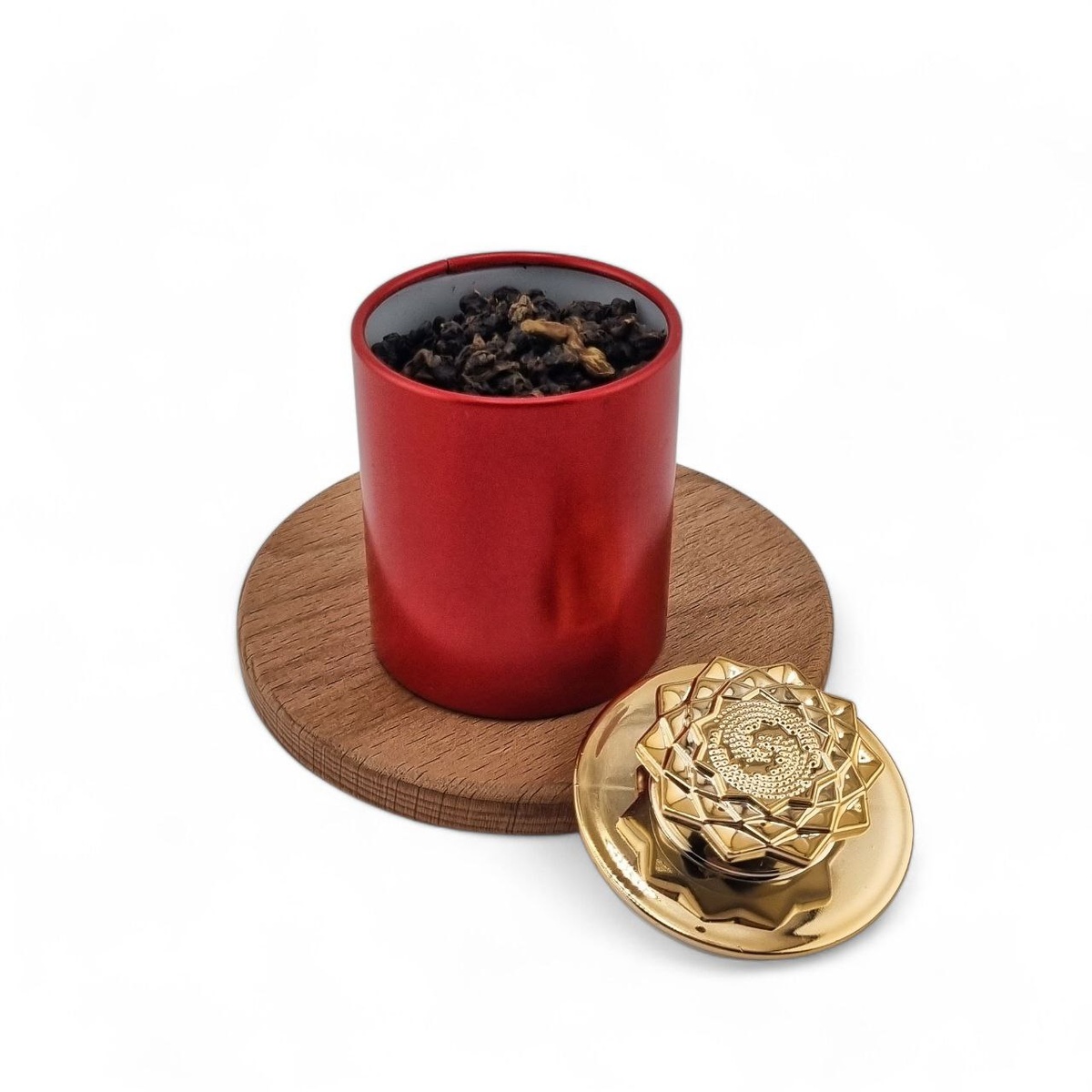 Чайница красная маленькая