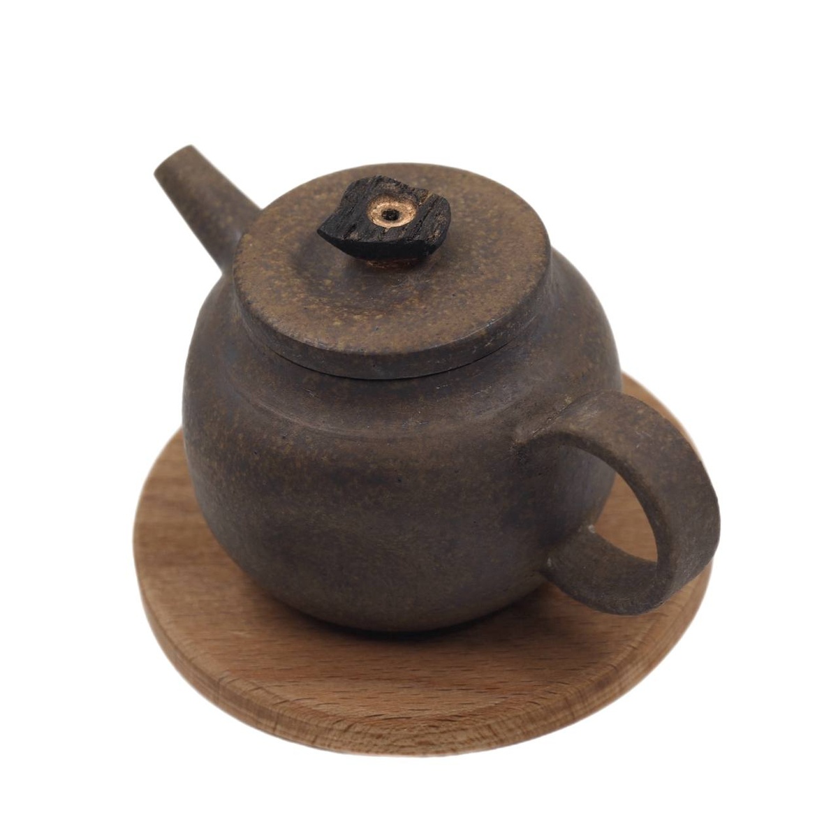 Чайник "Утро понедельника", исинская глина, платина, бронза, 140 мл