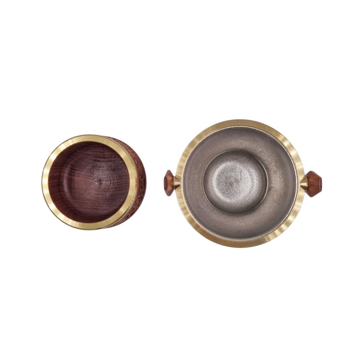 Сито "Серебряный титан" резное, светлое дерево