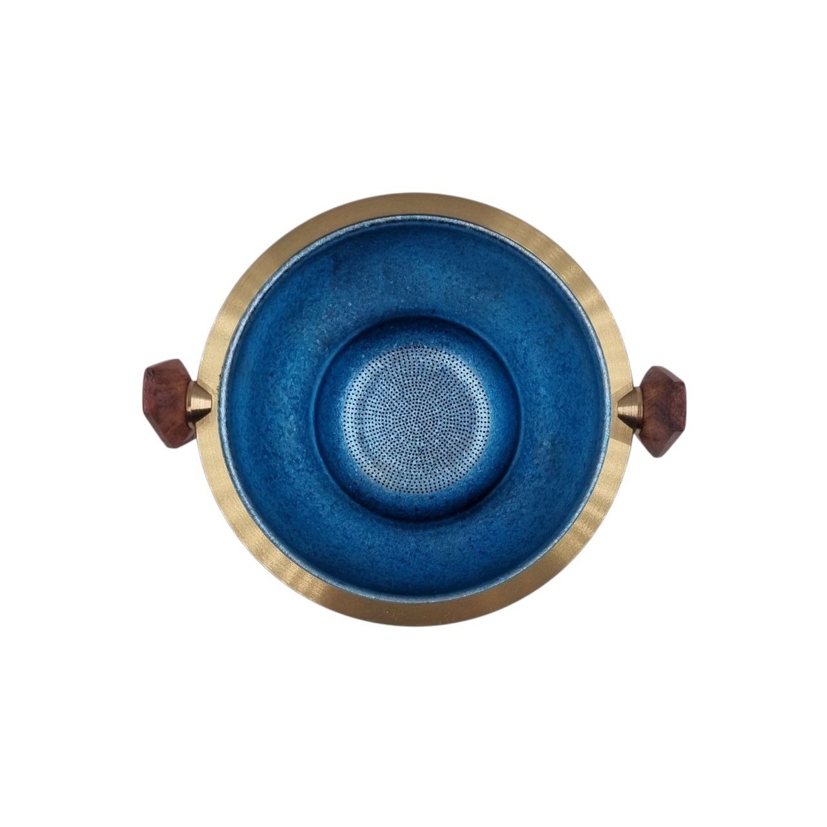 Сито "Голубой титан" резное, светлое дерево