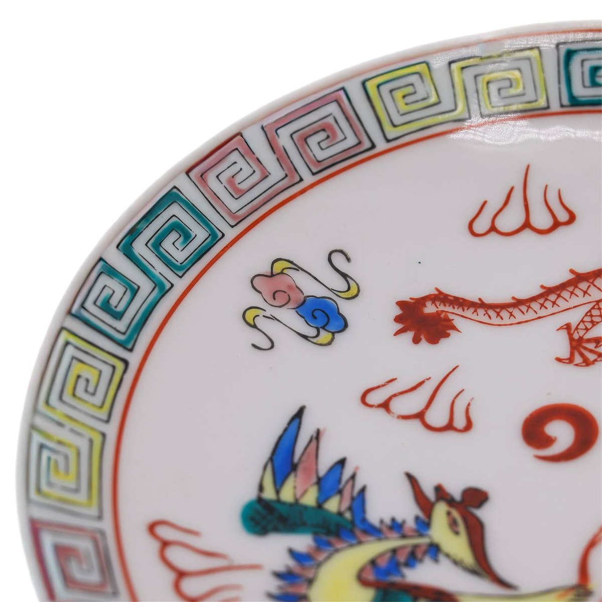 Тарелка винтажная "Дракон и феникс"