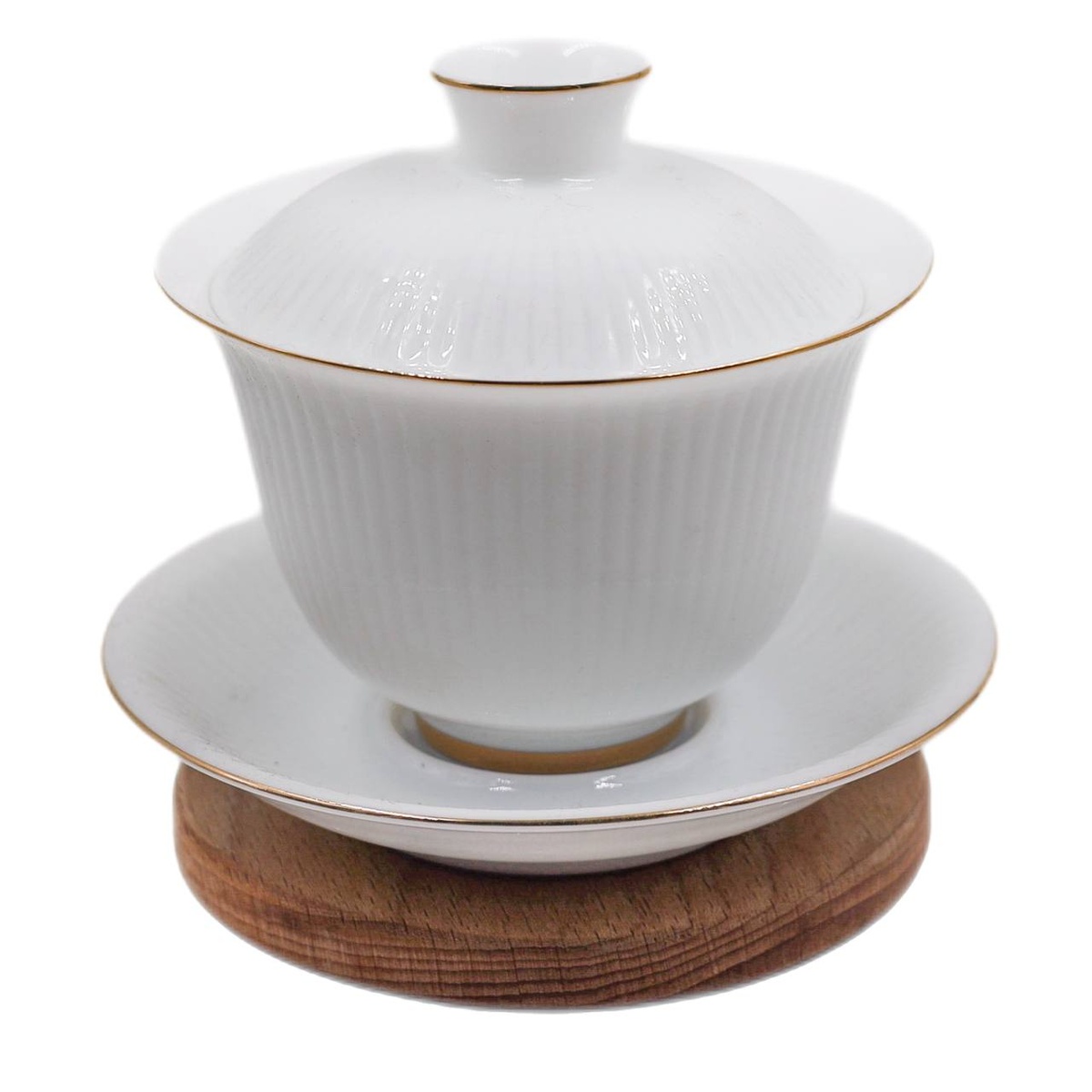 Гайвань "Белая, золотой ободок", 170 мл