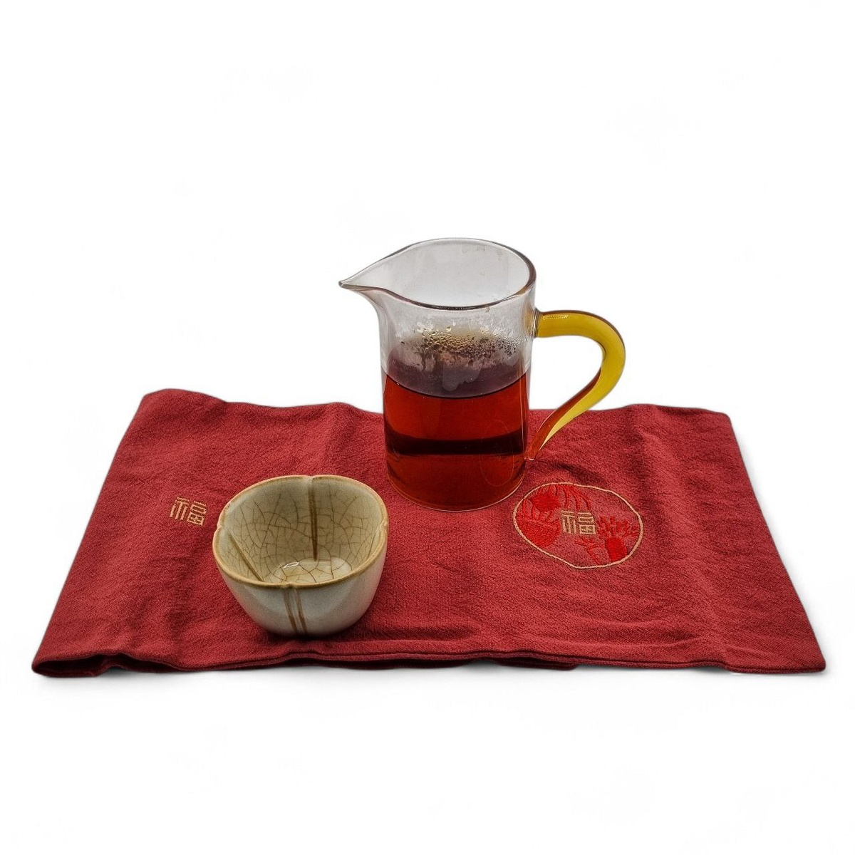 Полотенце "Свиток", красное