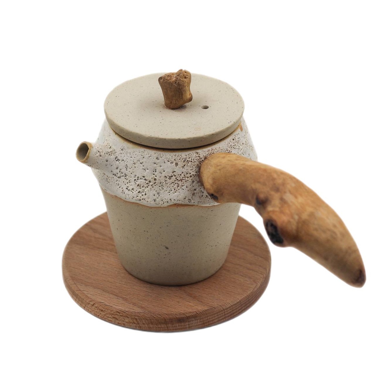 Чайник "Сахаров", уральская глина, платан, 190 мл