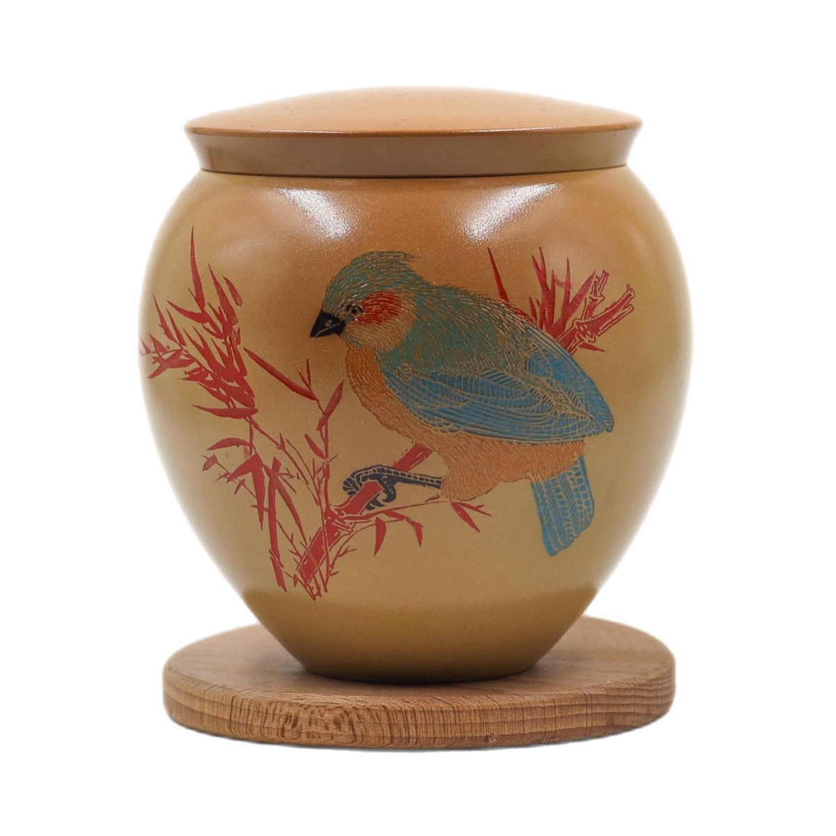 Чайница "Попугай" красный бамбук