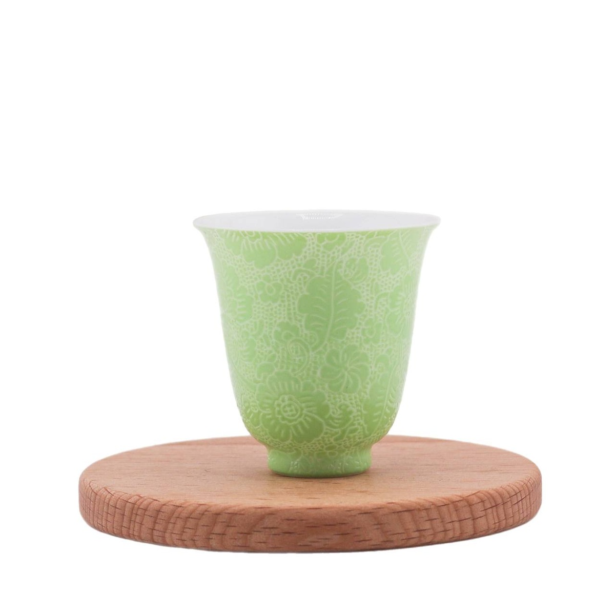 Чашка "Цветущий балдахин" зелёная, Цзиндэчжэнь, 40 мл