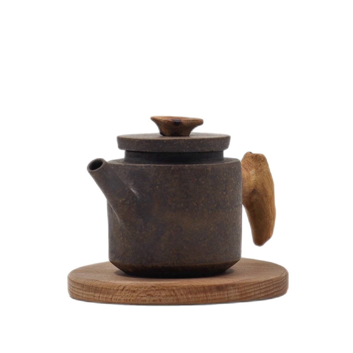 Чайник "Лучший друг", исинская глина,платан, бронза, 100 мл