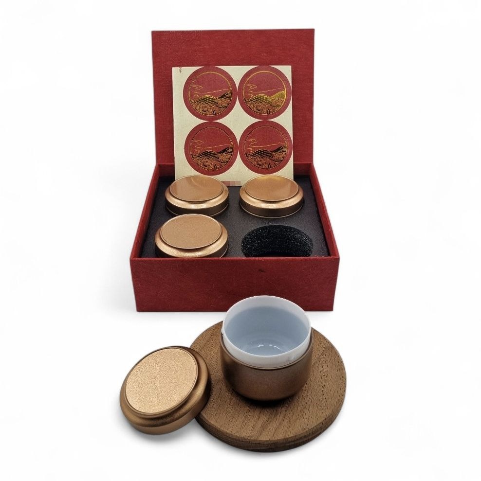 Набор "Четыре чайницы", красная коробка