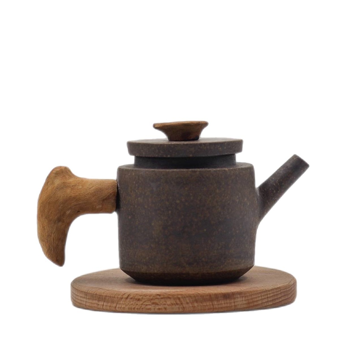 Чайник "Лучший друг", исинская глина,платан, бронза, 100 мл