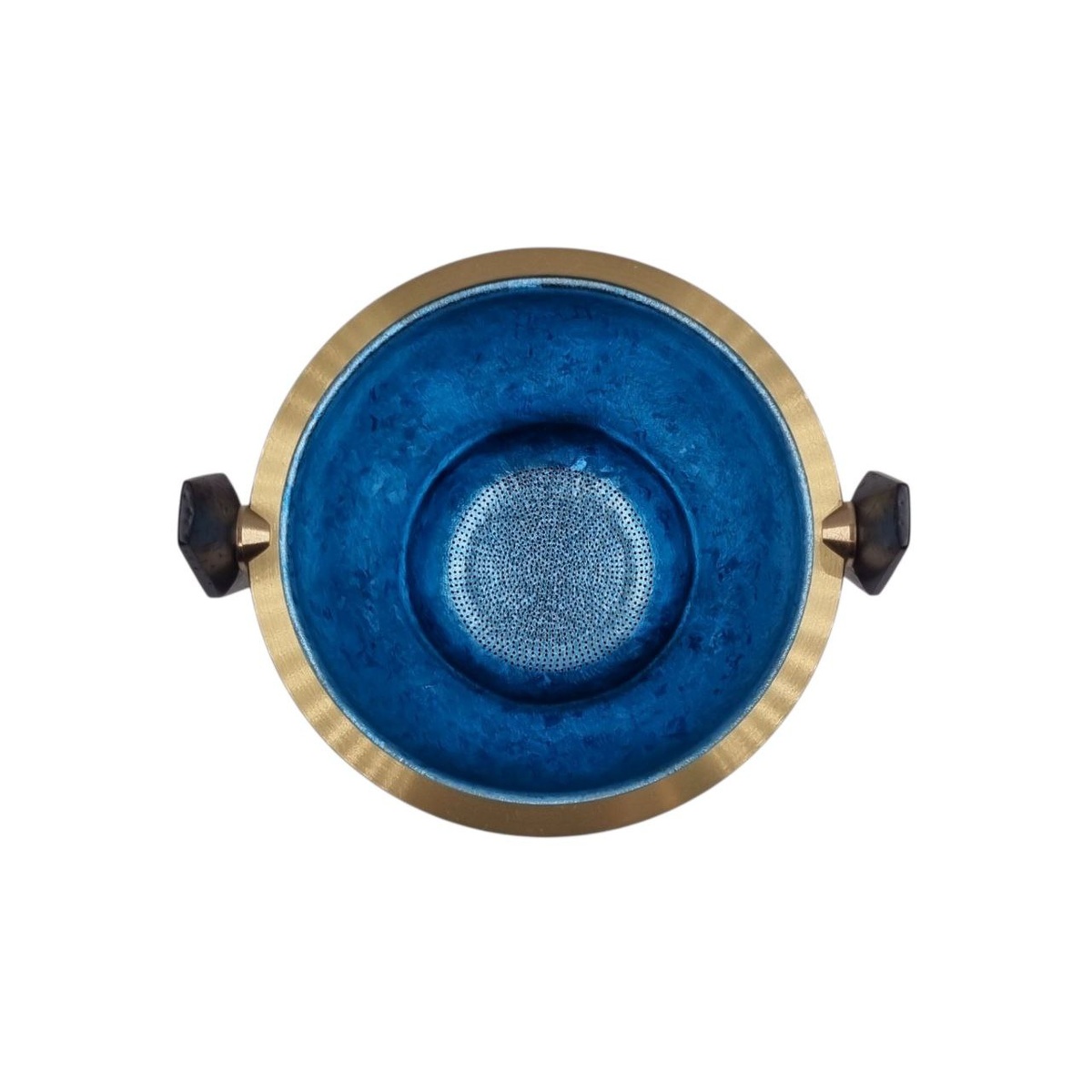 Сито "Голубой титан" резное, тёмное дерево